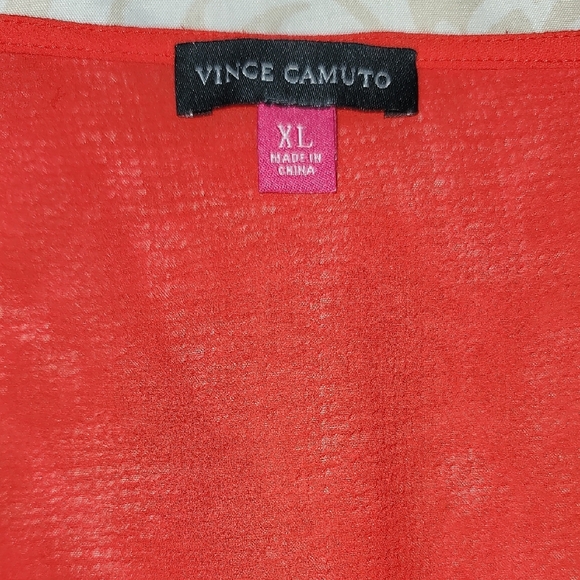 Vince Camuto Vibrant Red Top & Camisole Set Sz: XL - Picture 7 of 8
